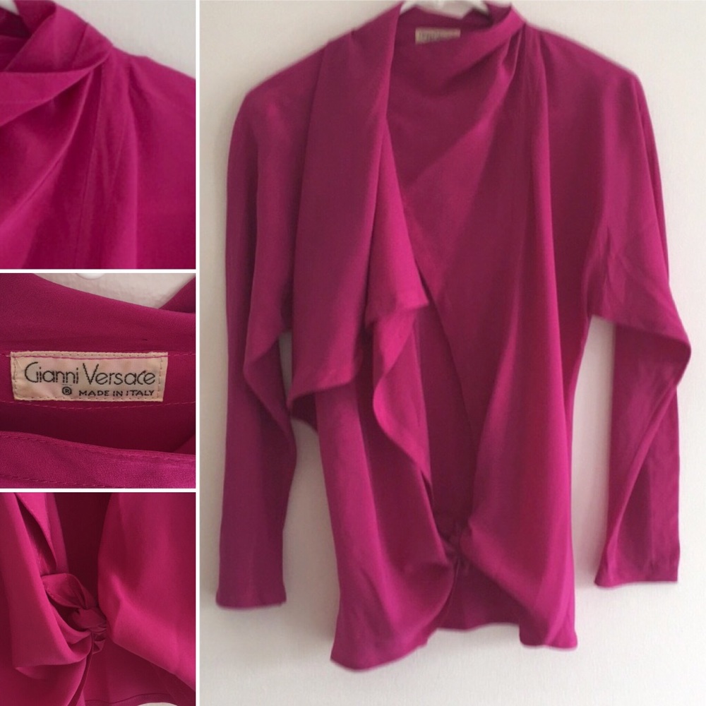 Versace couture vintage Italy RARE silk blouse